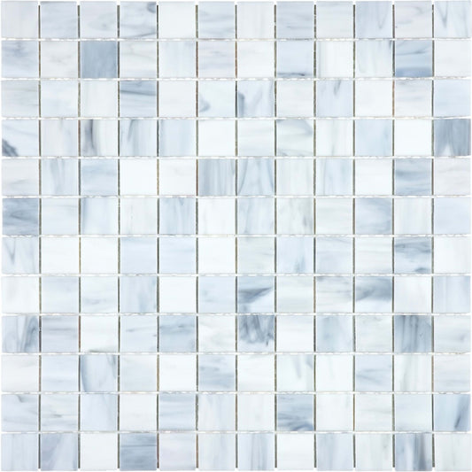 Ornamental Glass in Carrara Tile