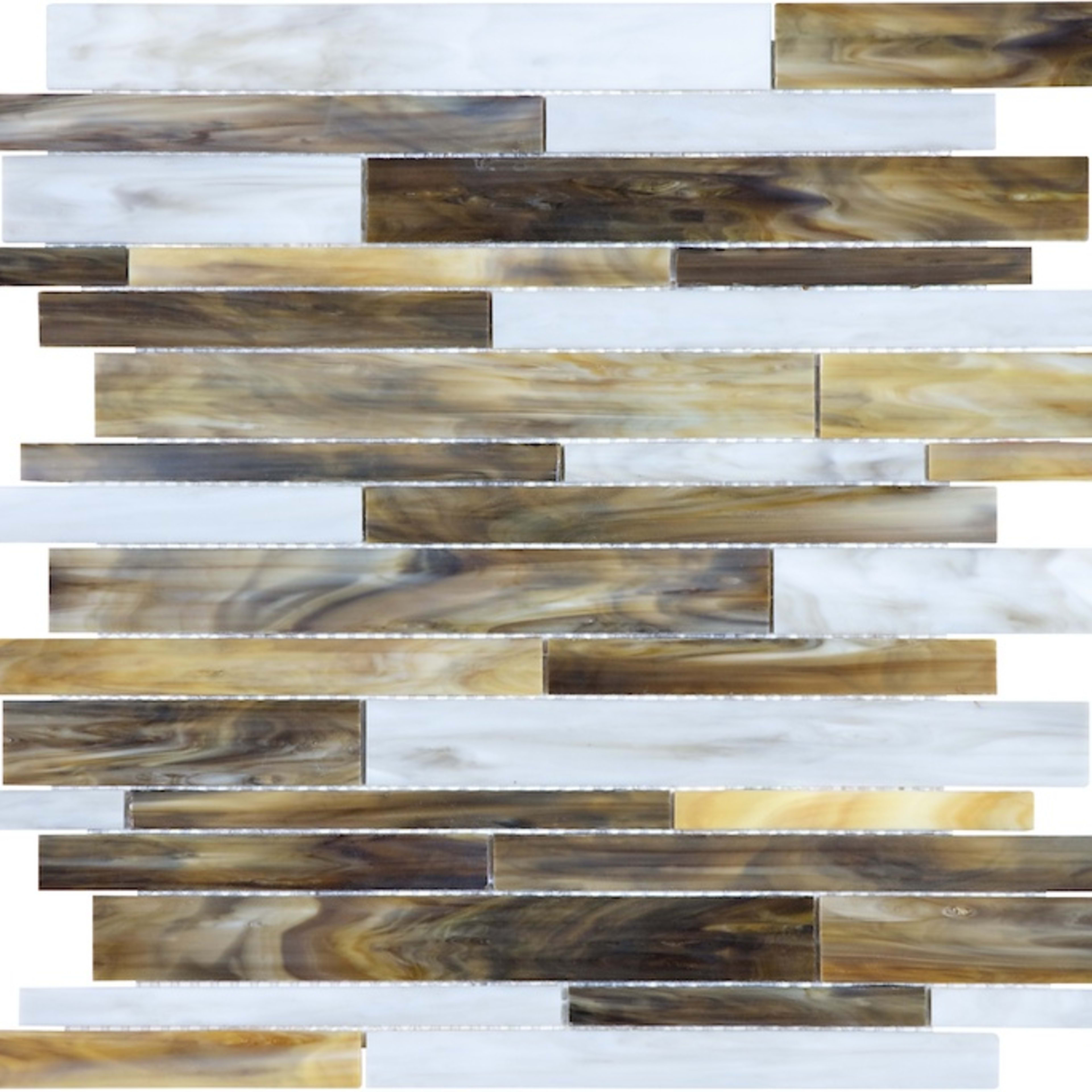 Ornamental Glass in Peperino Tile