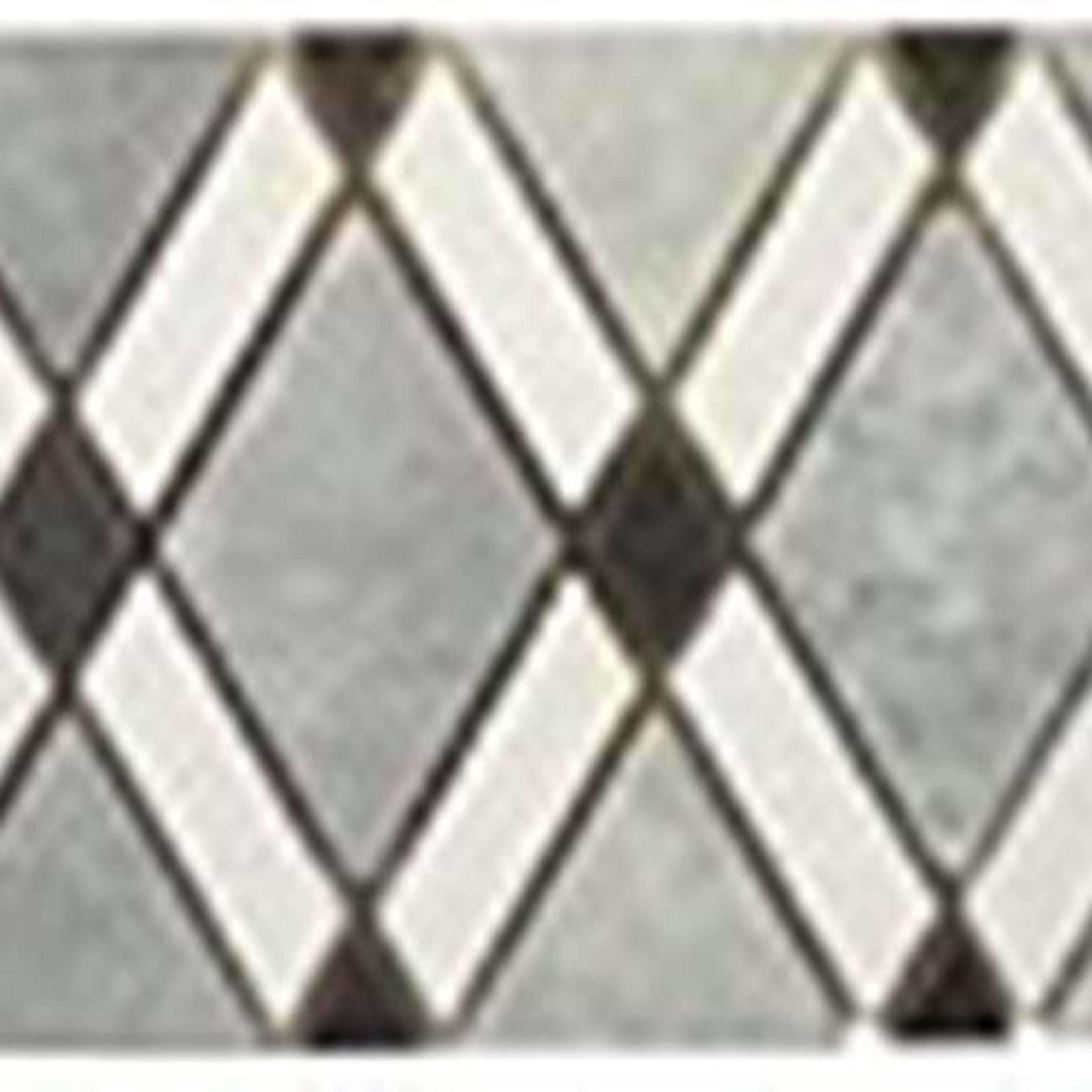 Diamond in Mugworth-Thassos White-Basalt Listello Natural Stone
