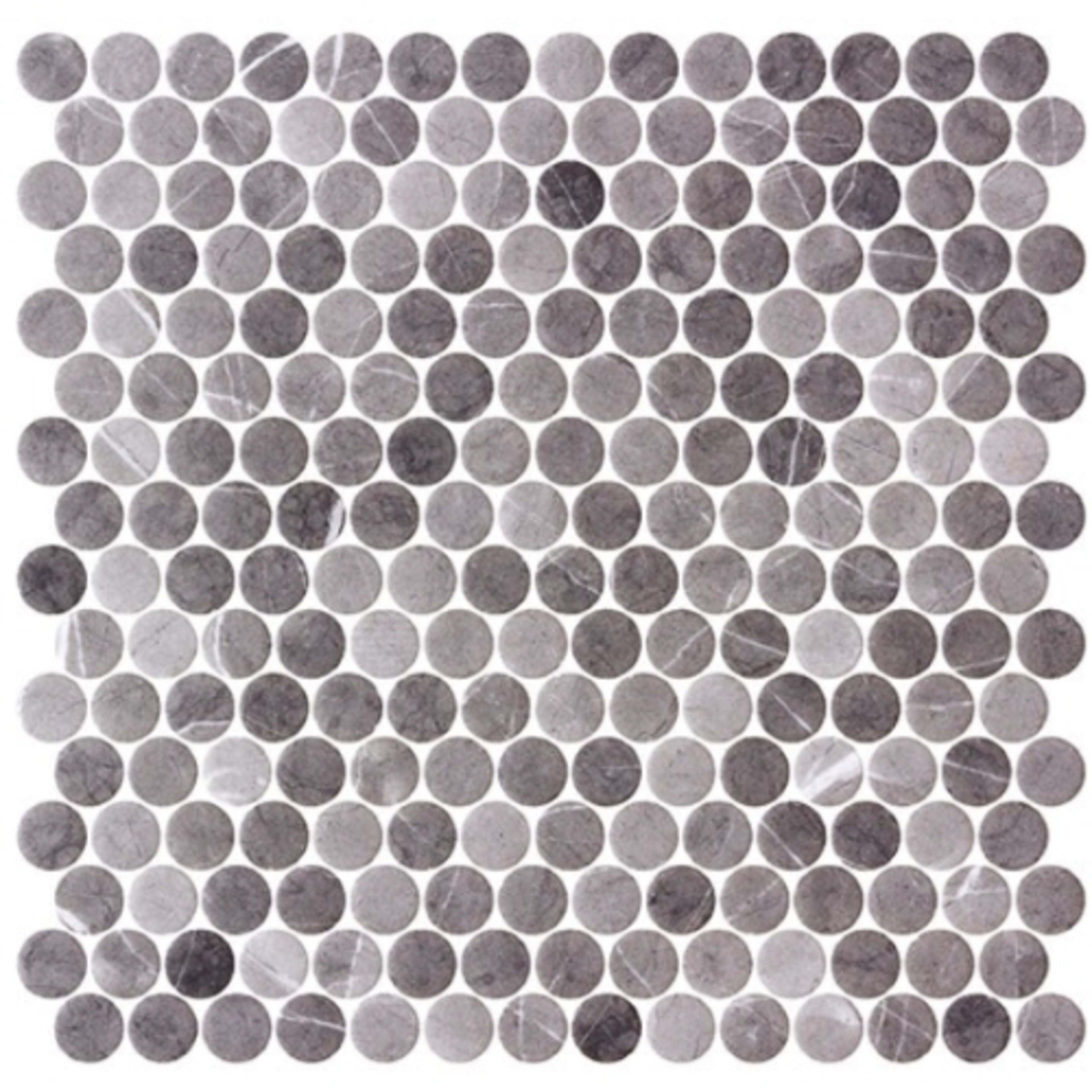 Carolina Dots Collection in Herrera Grafite Glass Tile