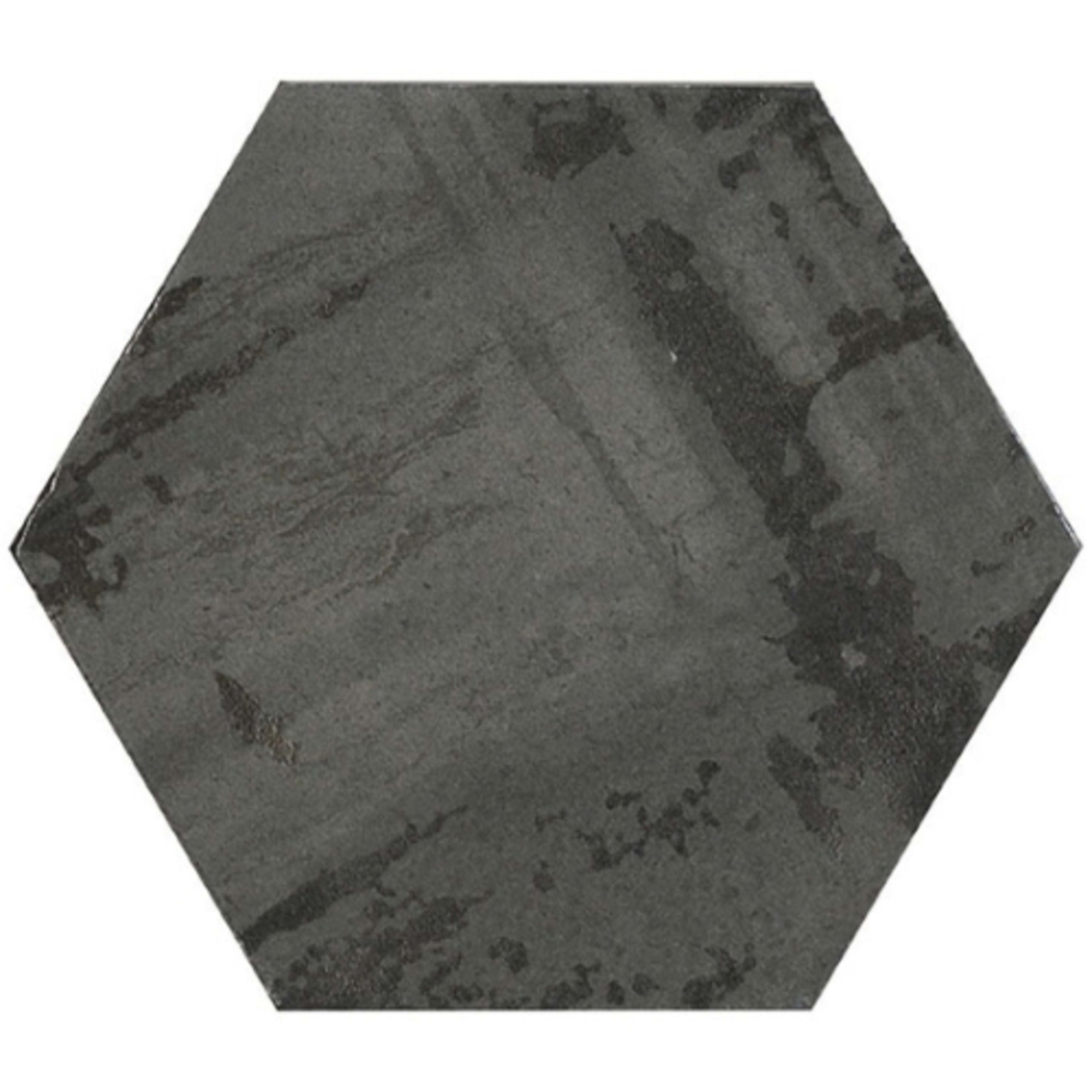 Princeton Glaze Collection - Hexagon (Porcelain) in Nero Night (Hexagon Porcelain) Glass Tile